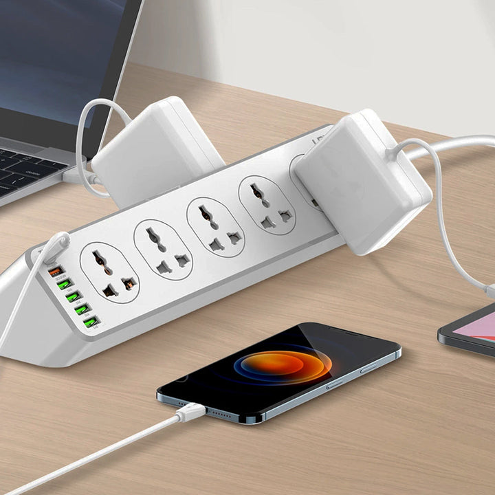 LDNIO SC10610 Slope Design Power Strip With 10 Outlets+5USB Ports+1PD Port