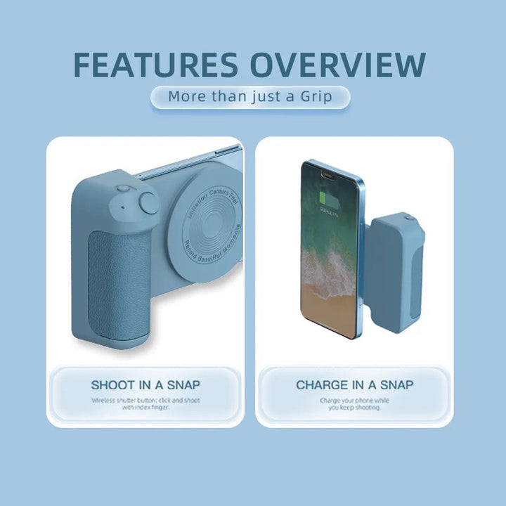 3 in 1 Magnetic Camera Handle Selfie Grip Type-C Charging Multifunctional Bluetooth-compatible