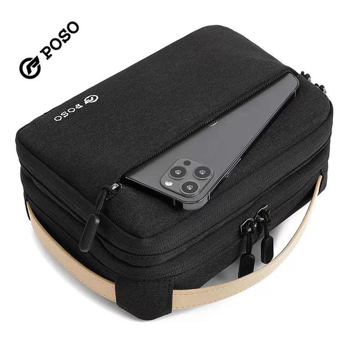 Poso Bag Large and spacious with multiple pockets with USB port for charging the phone