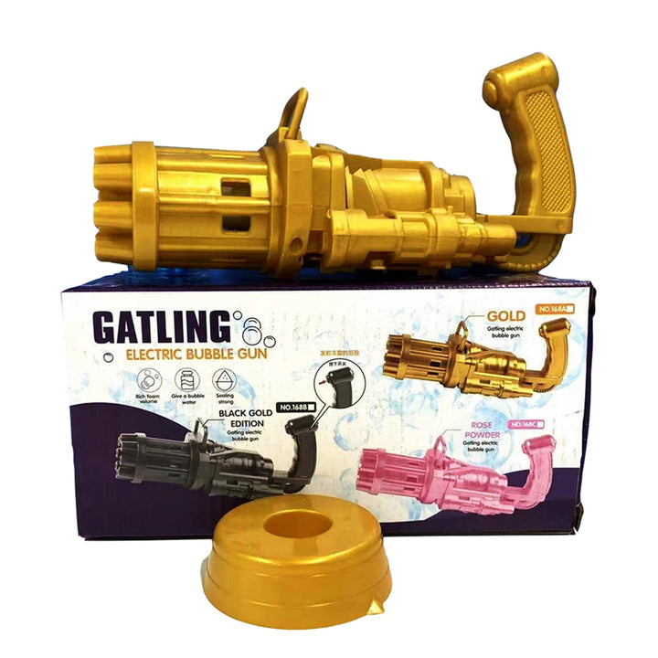 Gatling Bubble Gun, Automatic Gatling Bubble Machine Gun for Boys and Girls