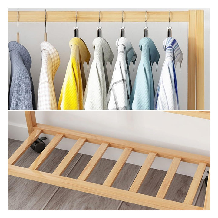 Clothes Rack with Two Bottom Shelves