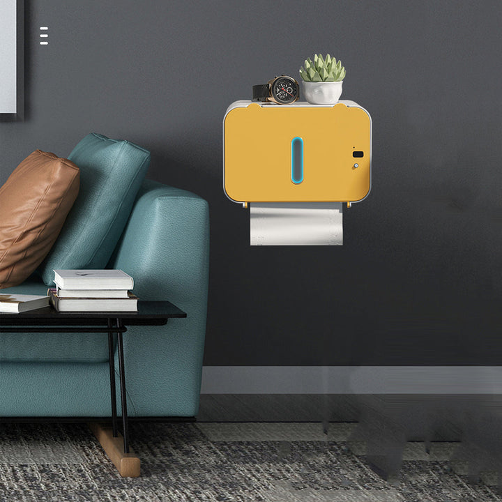 Wall-Mounted Tissue Holder with Removable Inner Box and USB Charging Port Waterproof