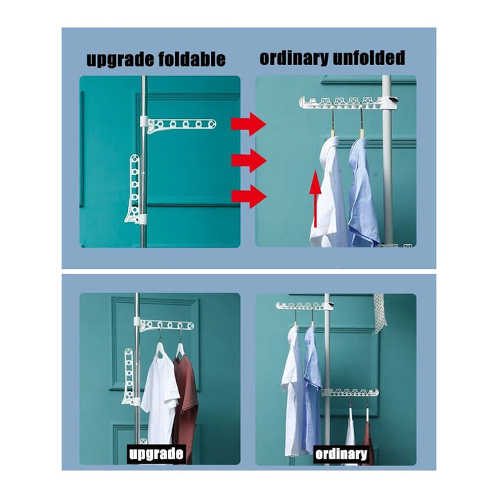 1.1 - 3.1m Adjustable Clothes Hanger Laundry Rack and Organizer for clothes storage