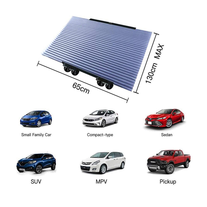 Universal Retractable Car Sun Shade for Windshield Large Sun Visor Protector Blocks 99% UV Rays