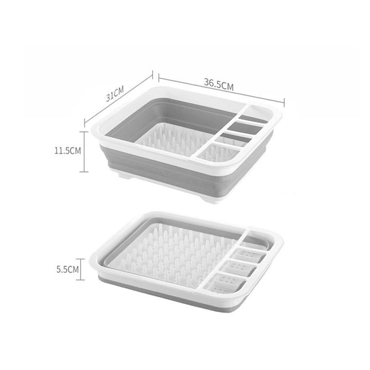 Dryer Dish Rack and Foldable Storage Bowl with Non-Slip Legs Made of High-Quality Silicone 