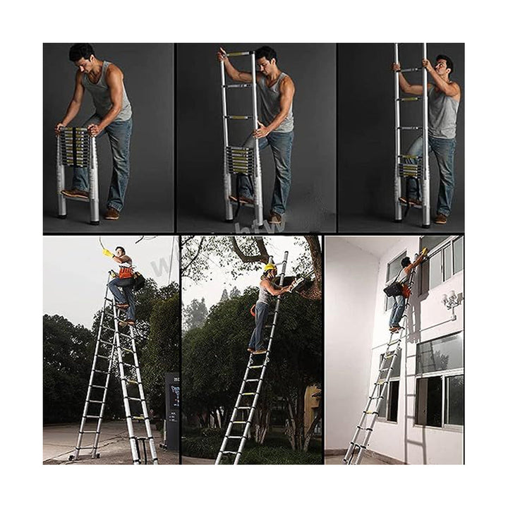 Telescoping Ladder Heavy Duty Aluminum Extendable Ladder