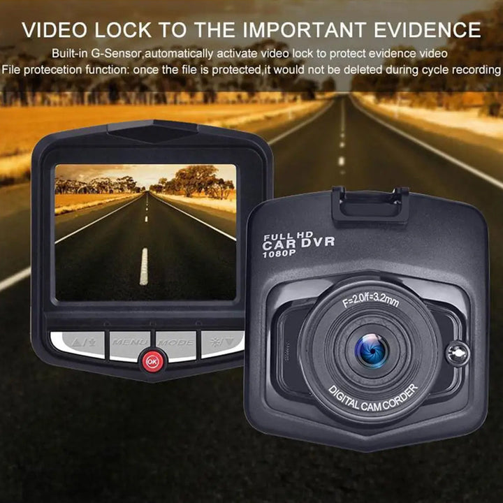 1080P Car Dash Camera with Super Night Vision Built-in G-Sensor