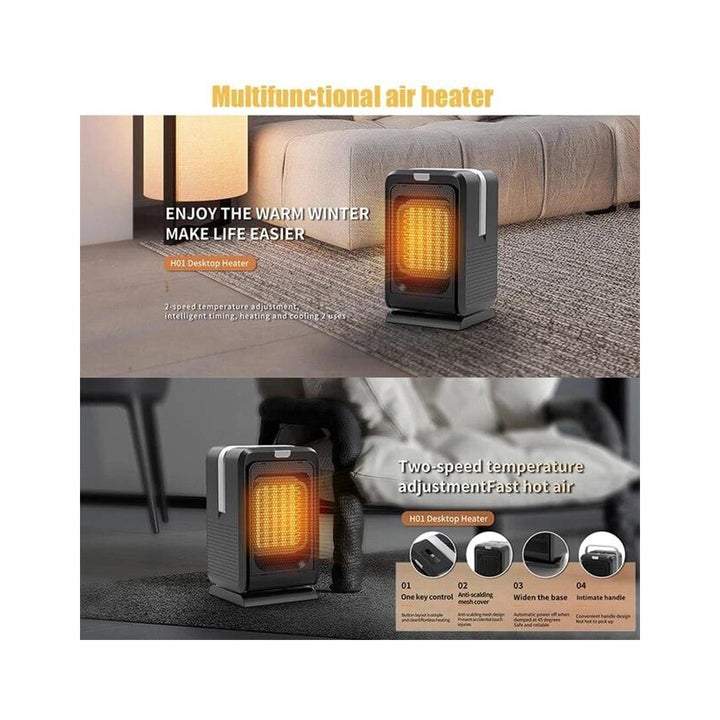 Portable Mini Fast Heating Silent Electric Air Heater with Remote Control