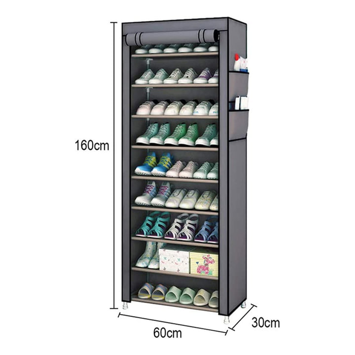 Multi-Functional 9 Tier Shoe Organizer and Shoe Rack