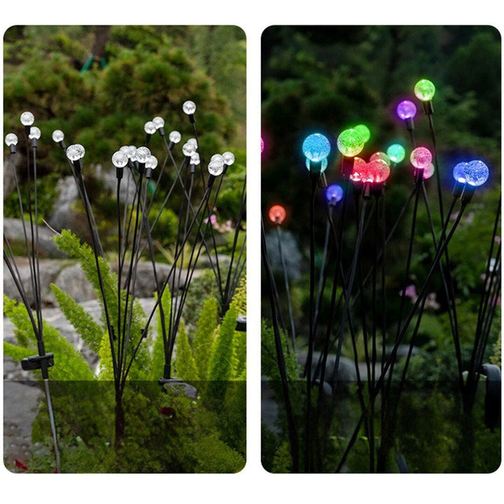 6 LED Solar Powered Light Adjustable Crystal Ball Waterproof Garden Decoration Light 