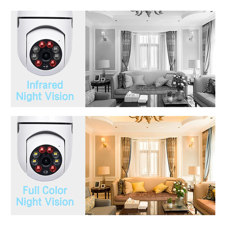 E27 bulb base 5G Wireless Panoramic WiFi Camera HD 1080P With Night Vision and Motion Sensor