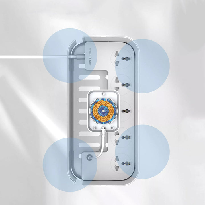 LDNIO SCW5354 Organizing Box Power Strip 5 port+3 USB Wireless Charger Power socket extension socket