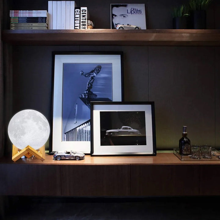 880Ml Air Humidifier 3D Moon with LED Lighting Ultrasonic and a Distinctive Decoration 