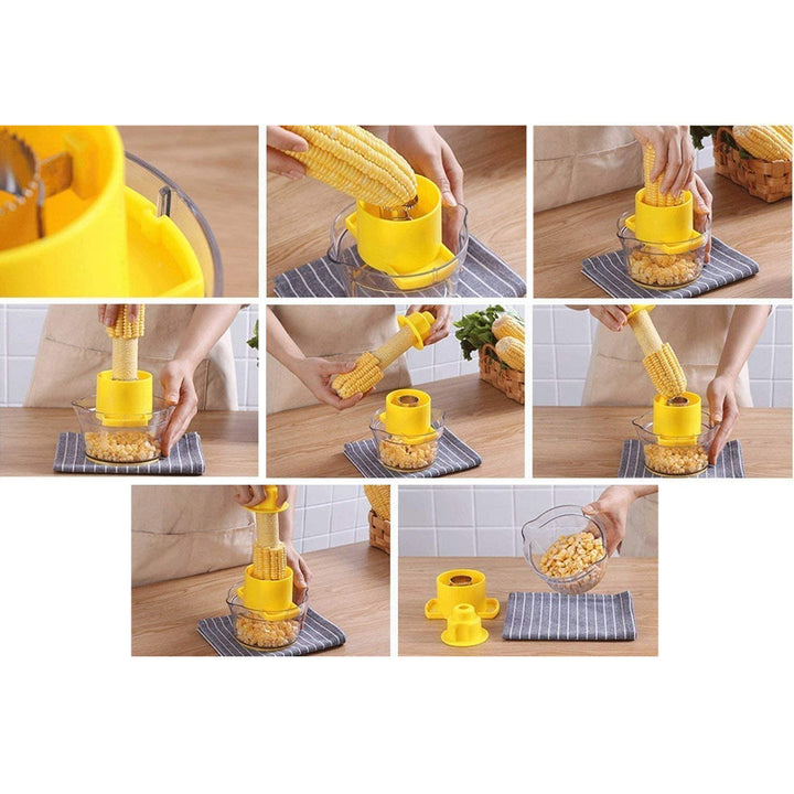 2 In 1 Multi Function Corn Stripper, Peeler, Slicer And Corn Spiralizer