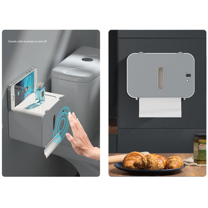 Wall-Mounted Tissue Holder with Removable Inner Box and USB Charging Port Waterproof