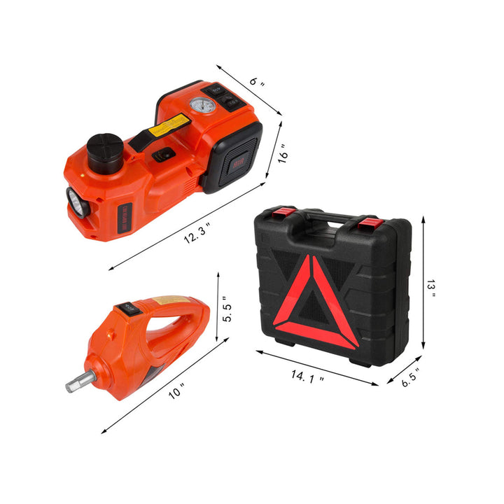 3 in 1 Electric Hydraulic Car Jack (Car Jack + Air Blower + LED Flashlight)