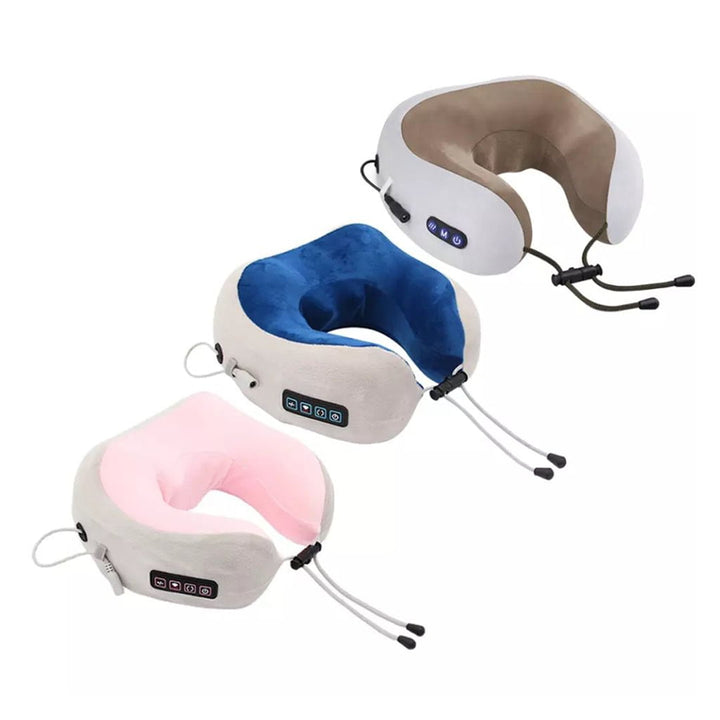 U Shaped Neck Back Sleep Side Pillow Travel Kneading Massager Shiatsu Shoulder Neck Massager