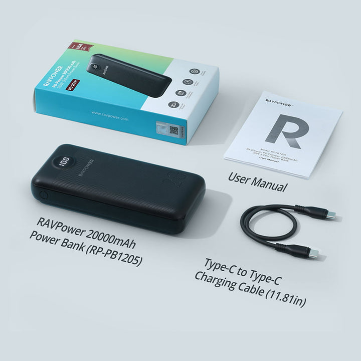 Ravpower Rp-Pb1205 Pd Pioneer 20000Mah 20W 3-Port Power Bank