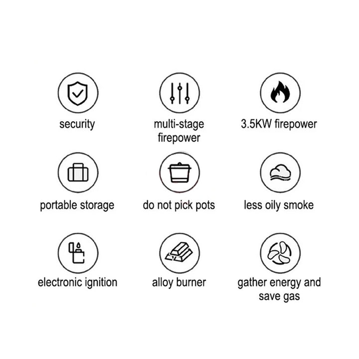 Portable Gas Stove Strong and Windproof Flame