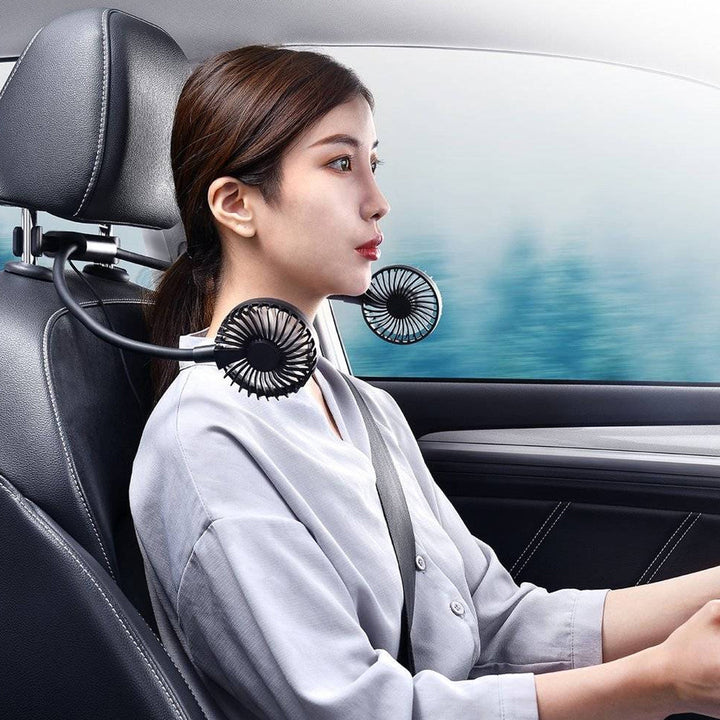 Baseus Blustery Car Dual Fan Neck Fan for Headrest 360 Degree Rotating Fan