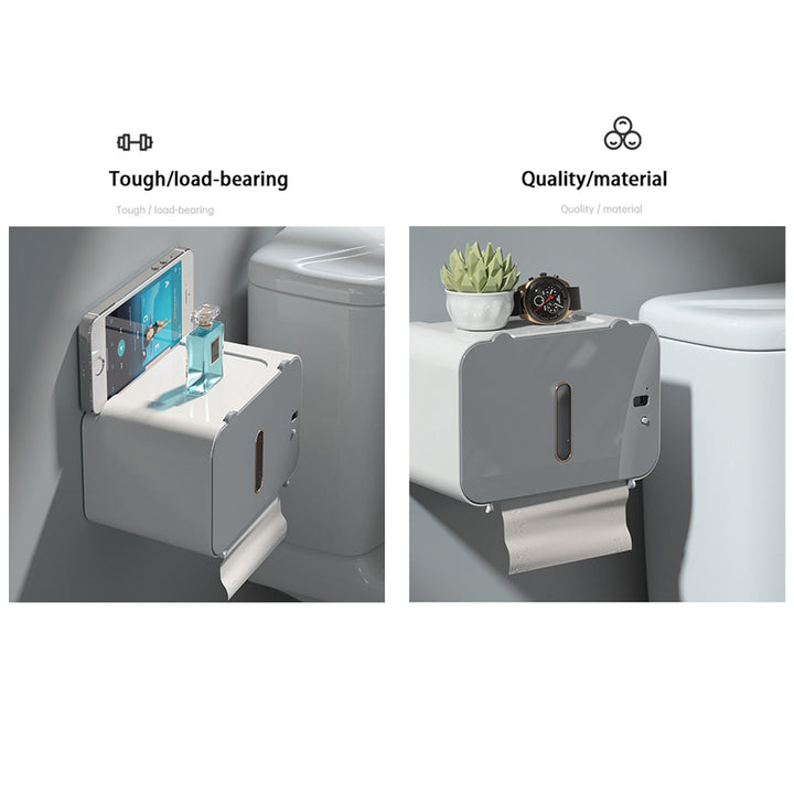 Wall-Mounted Tissue Holder with Removable Inner Box and USB Charging Port Waterproof