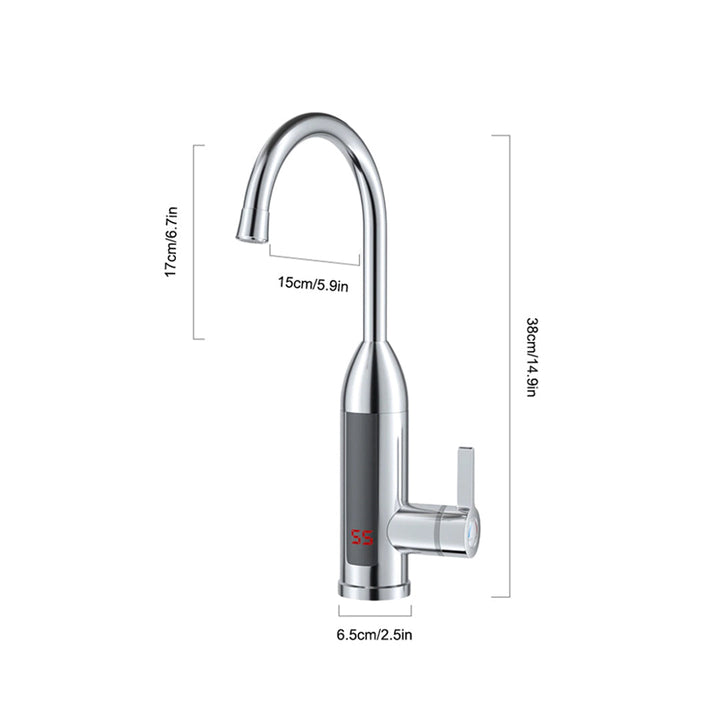 High-quality Faucet is Equipped with Stainless Steel Internal Heater with LED Display, Rotatable