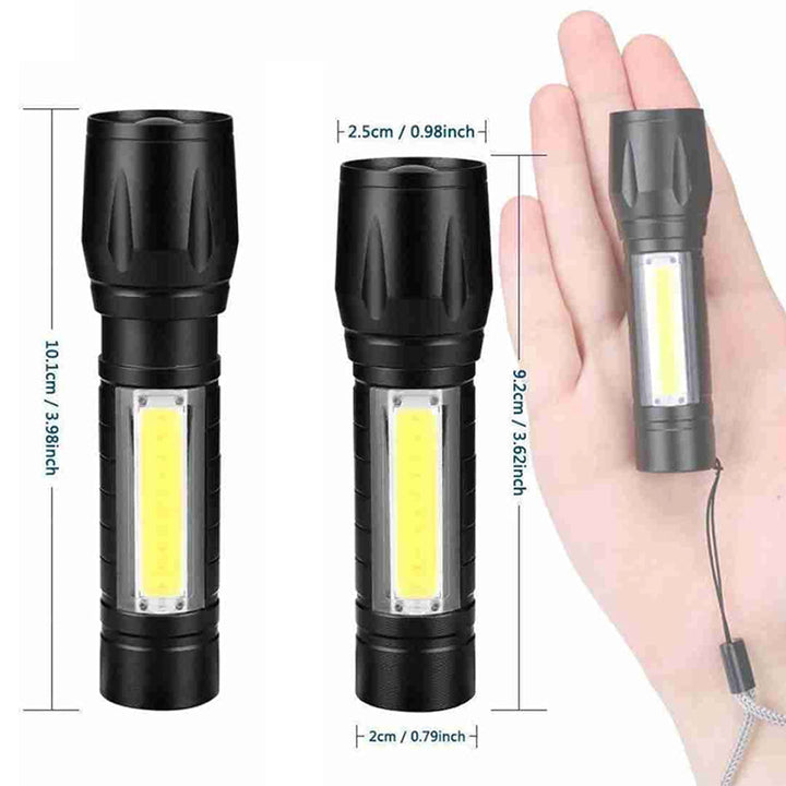 MINI LED FLASHLIGHT RECHARGEABLE WATERPROOF USB CHARGE