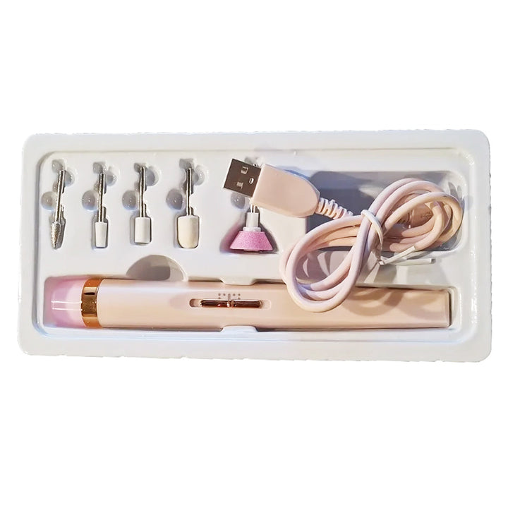 Flowers Salon Nails Kit Rechargable Full Manicure and Pedicure Tool