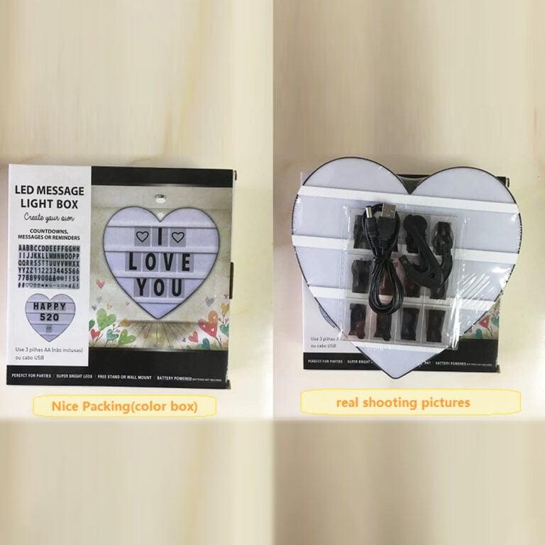 LED Heart Shaped Message Light Box