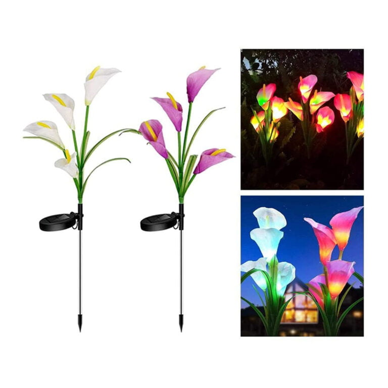 4 LED Lily Flower LED Solar Light (2pcs Pack)