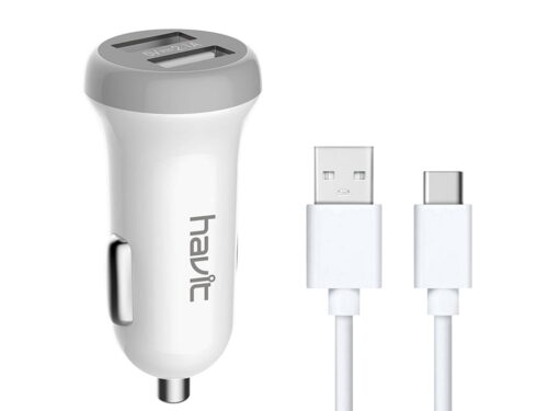 Havit Dual Port Rapid Car Charger with TYPE C cable