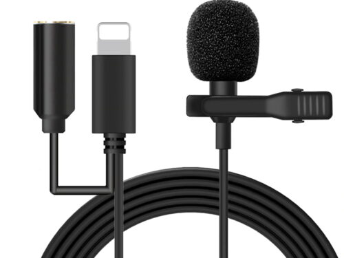 Marvers Lightning to 3.5mm Lavalier Microphone