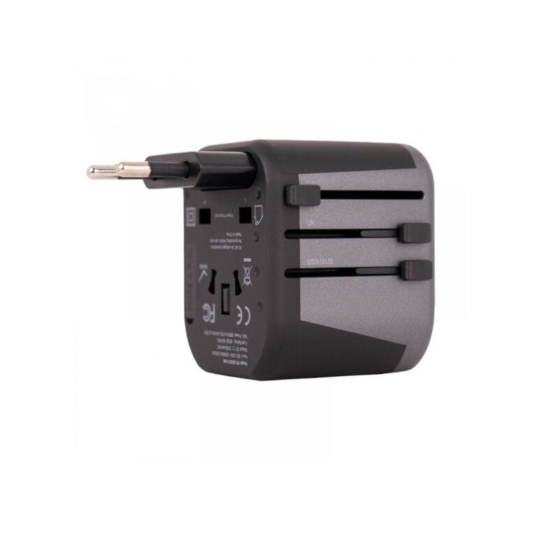 Porodo Universal Travel Charger 2.4A with Double Fuse and Two USB Ports