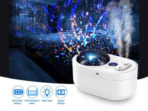 3-in-1 Multi-Purpose Humidifier with Night Light and 360-Degree Digital Display
