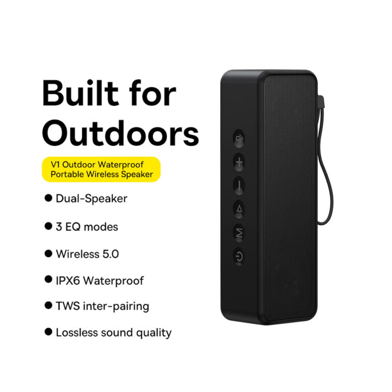 Baseus V1 Bluetooth Speaker Outdoor IPX6 Waterproof Stereo Mini Portable Sound Box