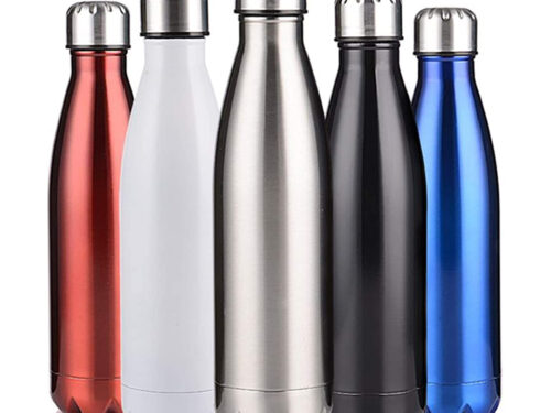 Double-Wall Vacuum Insulated Sports Water Bottle Vacuum Flask Travel Coffee Mug (Assorted Colors)
