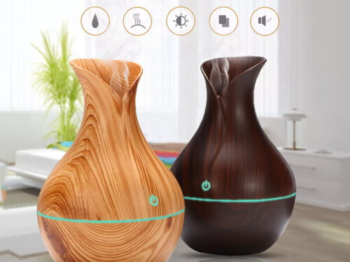 Mini Ultrasonic Aromatherapy Diffuser for Home Office with Air Purifying Cool Mist Humidifier 7 Color Changing LED