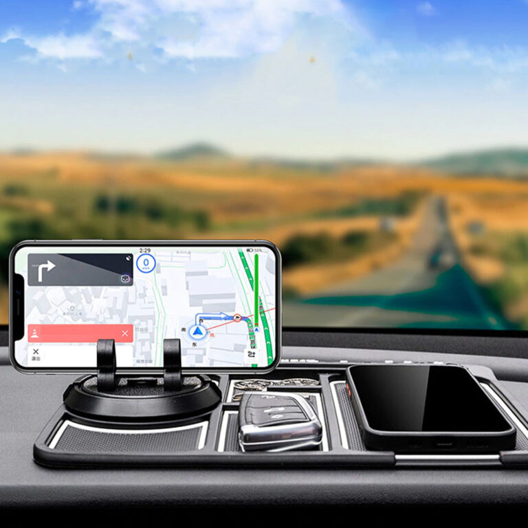 Anti-slip Multifunctional Car Dashboard Mat Keys Cell Phone Stand Holder Pad