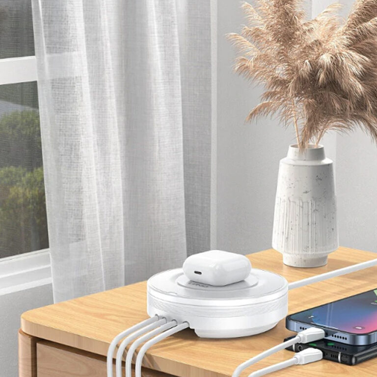 LDNIO 32W Desktop Wireless Charging Station with 4-Port PD/QC3.0 Fast Charging