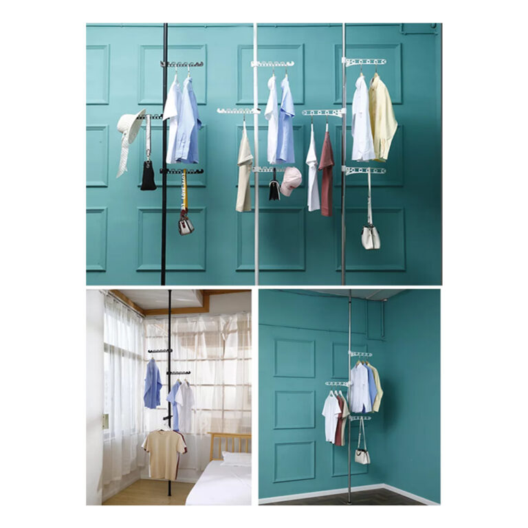 1.1 - 3.1m Adjustable Clothes Hanger Laundry Rack and Organizer for clothes storage