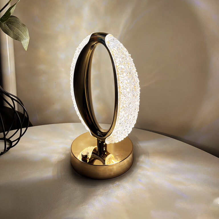 Rechargeable Crystal Table Lamp with 3 Lighting Modes and Type-C Charging Port