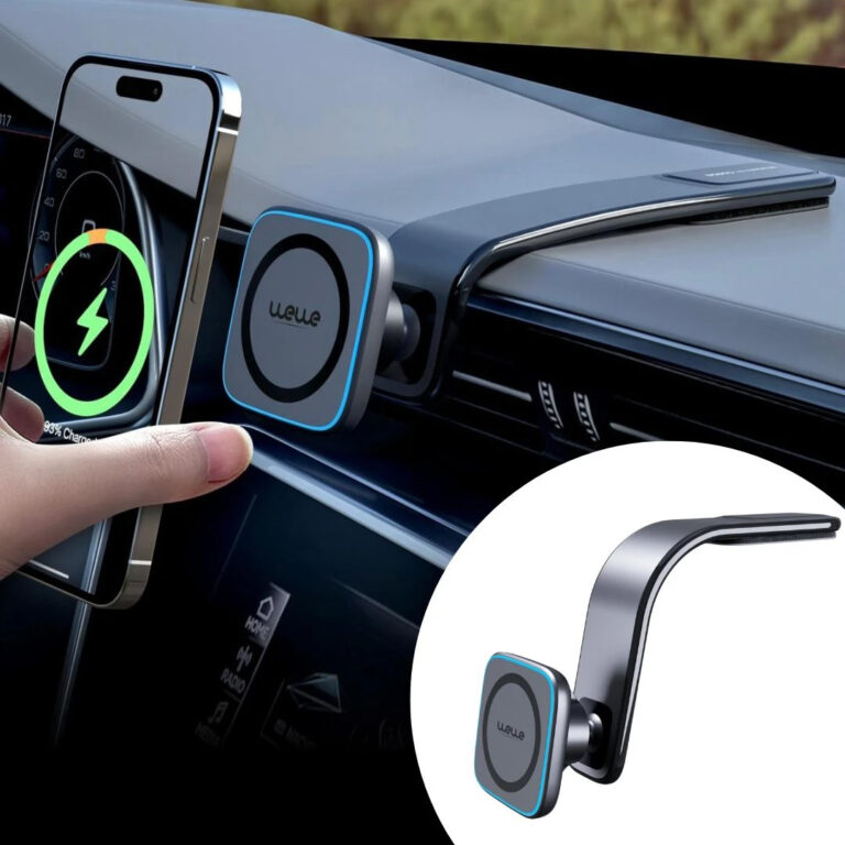 WeWe 15W Wireless Bendable Car Phone Charger with Magnetic Mount